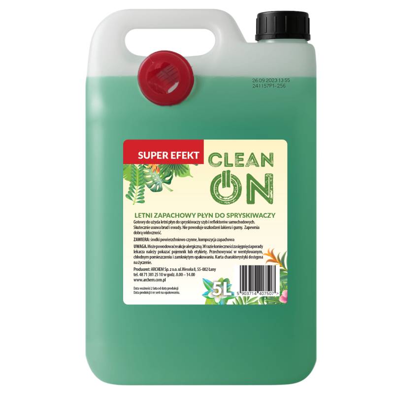 Płyn do spryskiwaczy CleanOn letni opak.5L kanister z lejkiem