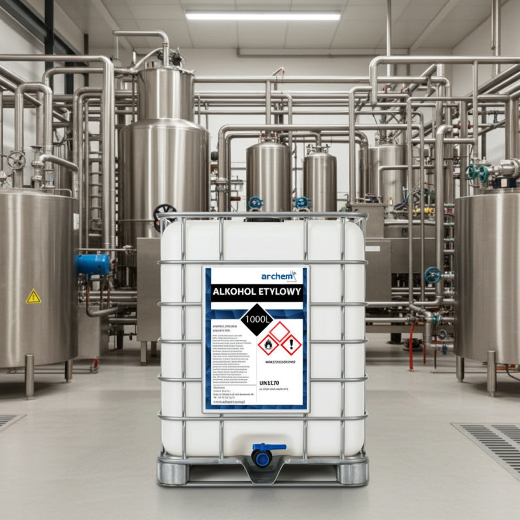 Alkohol Etylowy Skażony 95%-96%, 1000 l (800kg), IBC, DPPL