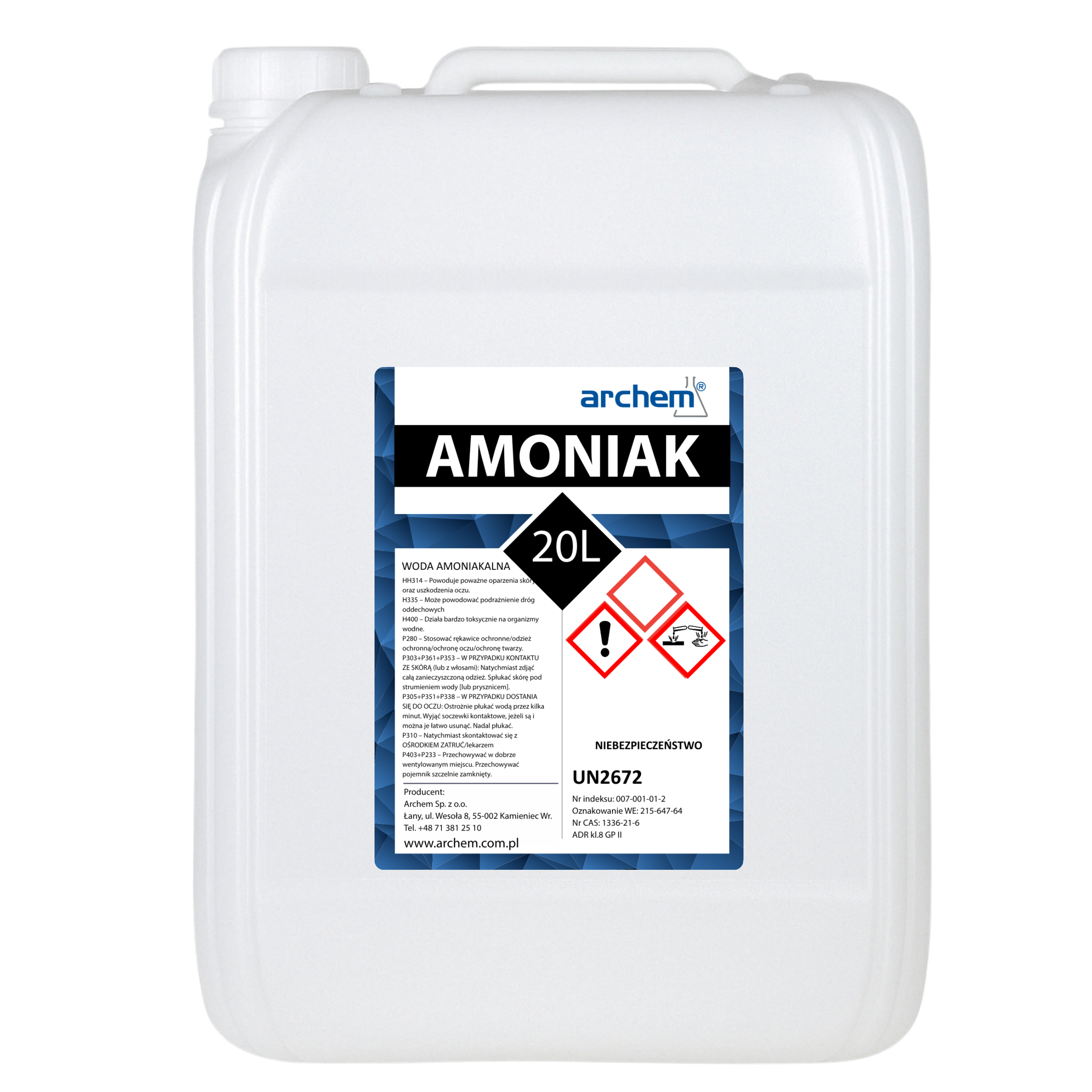 Amoniak roztwór wodny 25% 20L