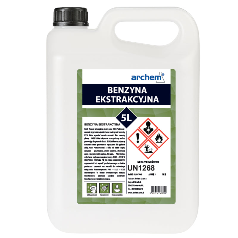 Benzyna ekstrakcyjna niskoaromatyczna, 5 l (3,65kg)