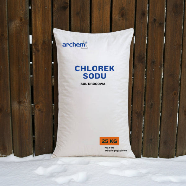 Sól drogowa techniczna NaCl Kłodawa w worku 25 kg – Archem