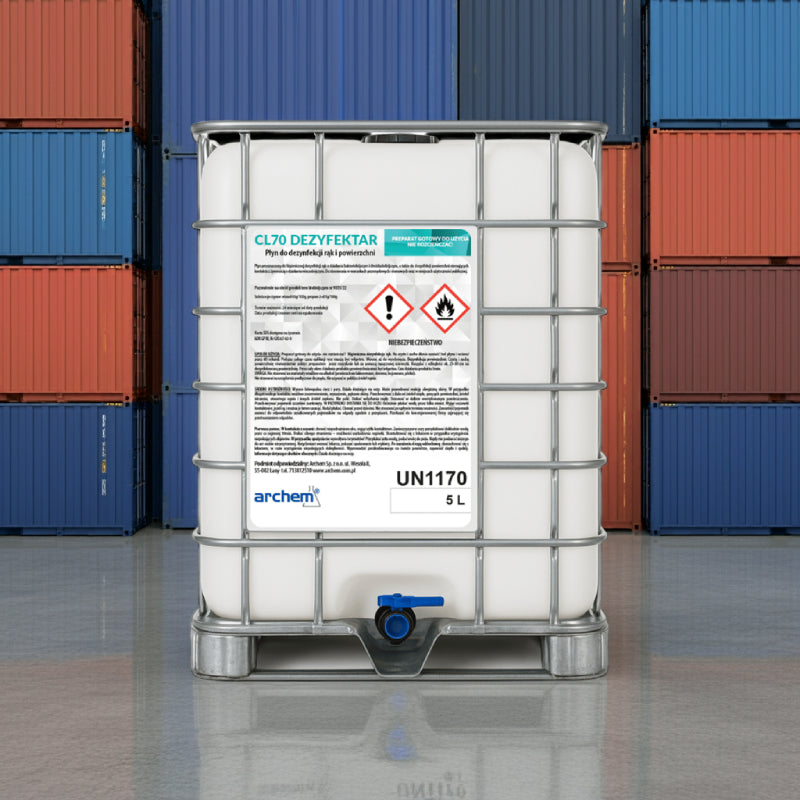 Zastosowanie CL70 DEZYFEKTAR 1000 L w hali produkcyjnej – dezynfekcja powierzchni
