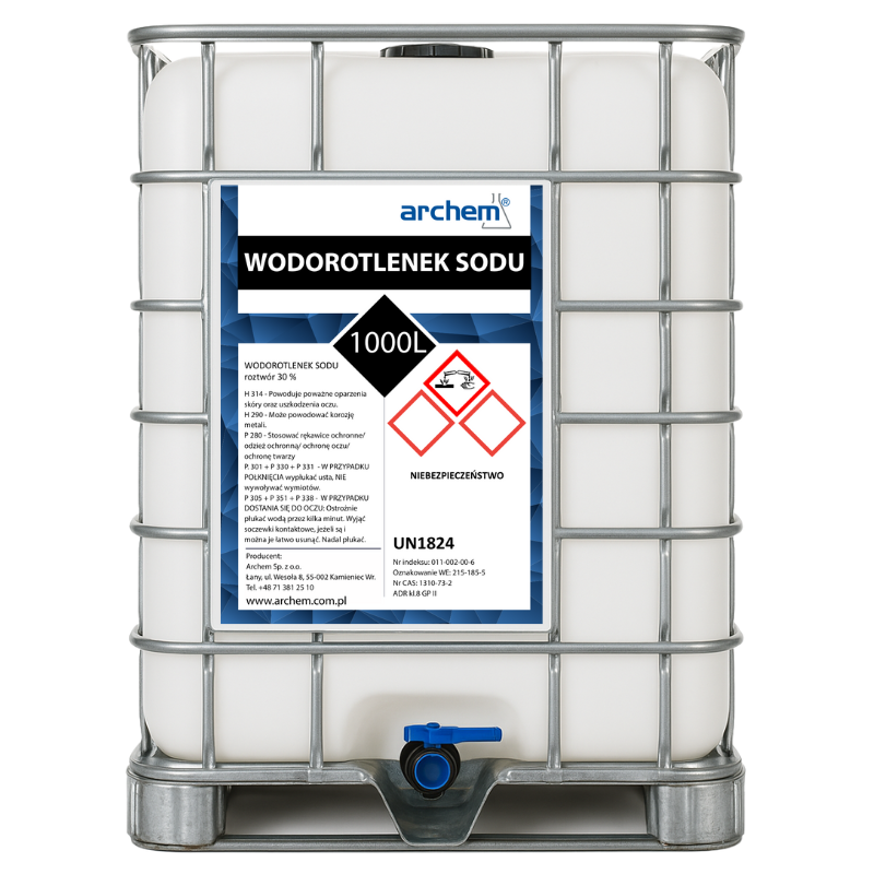 Wodorotlenek Sodu 30%, 1000l (1330kg), IBC, DPPL