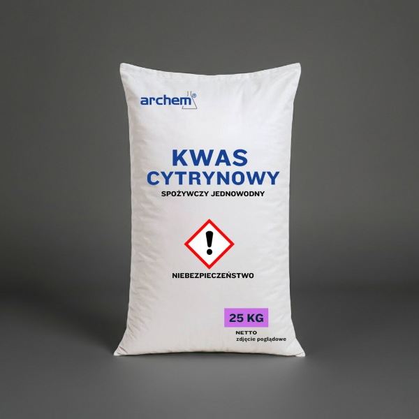 Kwas cytrynowy spożywczy jednowodny, 25 kg