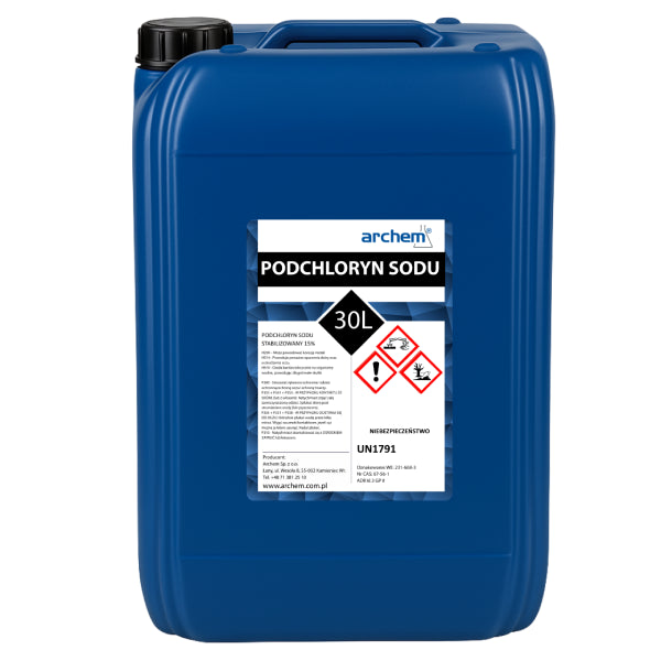 Podchloryn Sodu Stabilizowany 15%, 30 l (36kg)