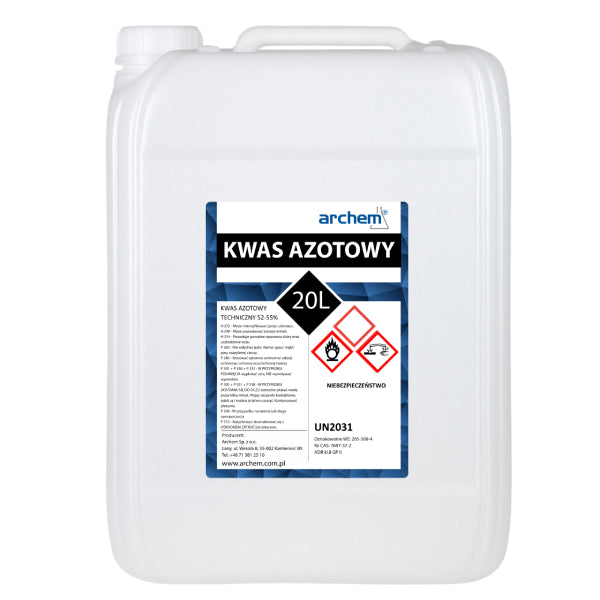 Kwas Azotowy Techniczny 52–55%, 20 l