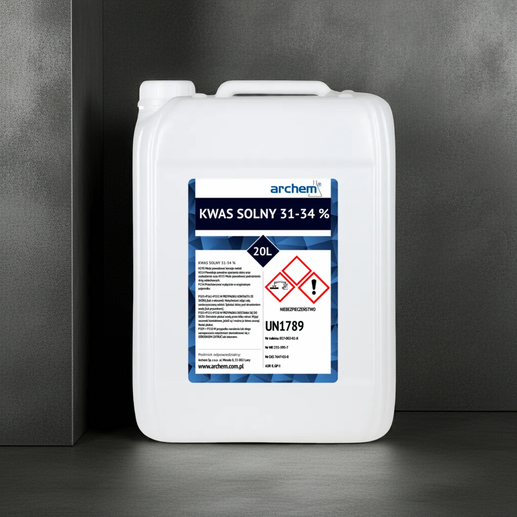 Kwas Solny Techniczny 31–33%, 20 l (25kg)