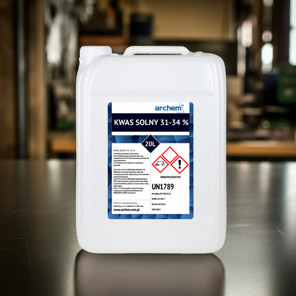 Kwas Solny Techniczny 31–33%, 20 l (25kg)