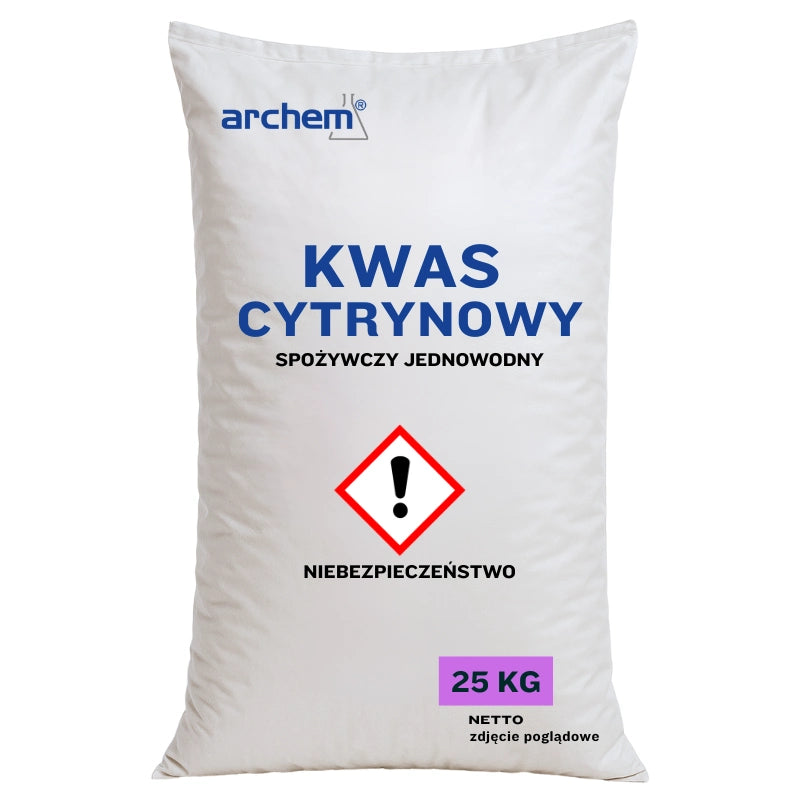 Kwas cytrynowy spożywczy jednowodny, 25 kg