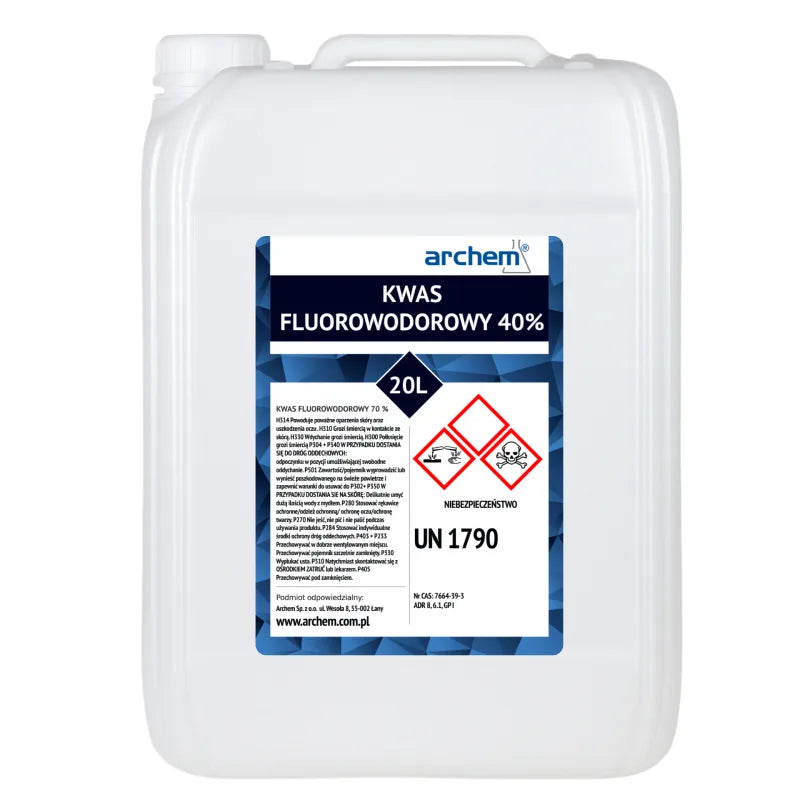 Kwas Fluorowodorowy 40%, 20 l (22,56kg)