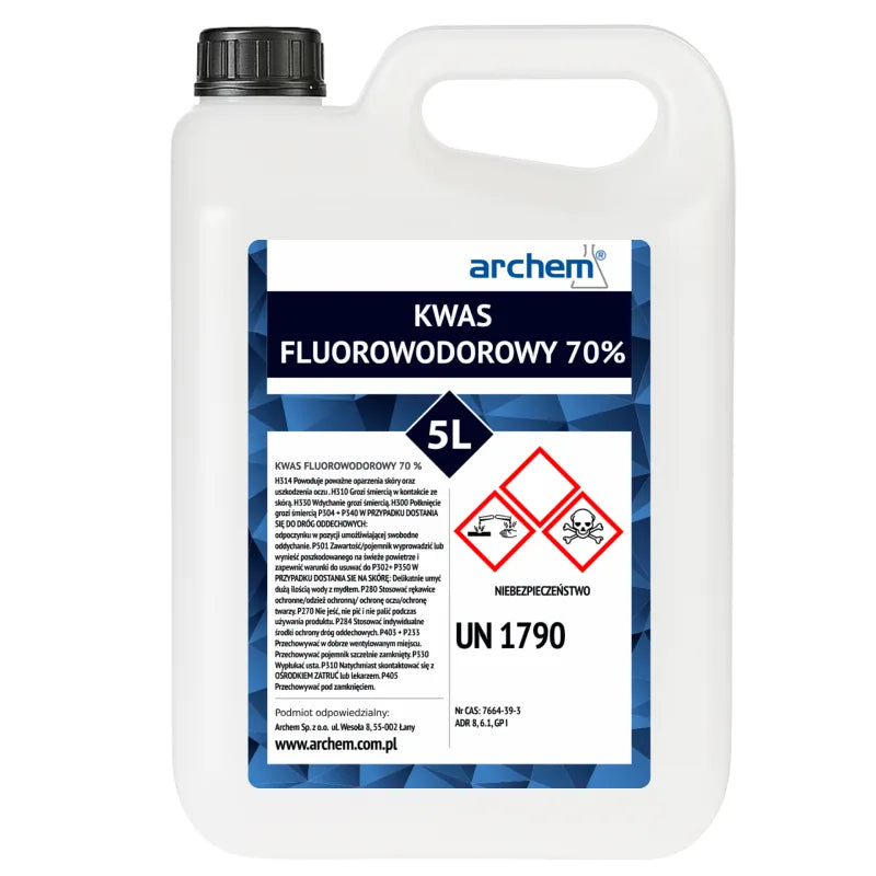 Kwas Fluorowodorowy 70%, 5 l (6,25kg)