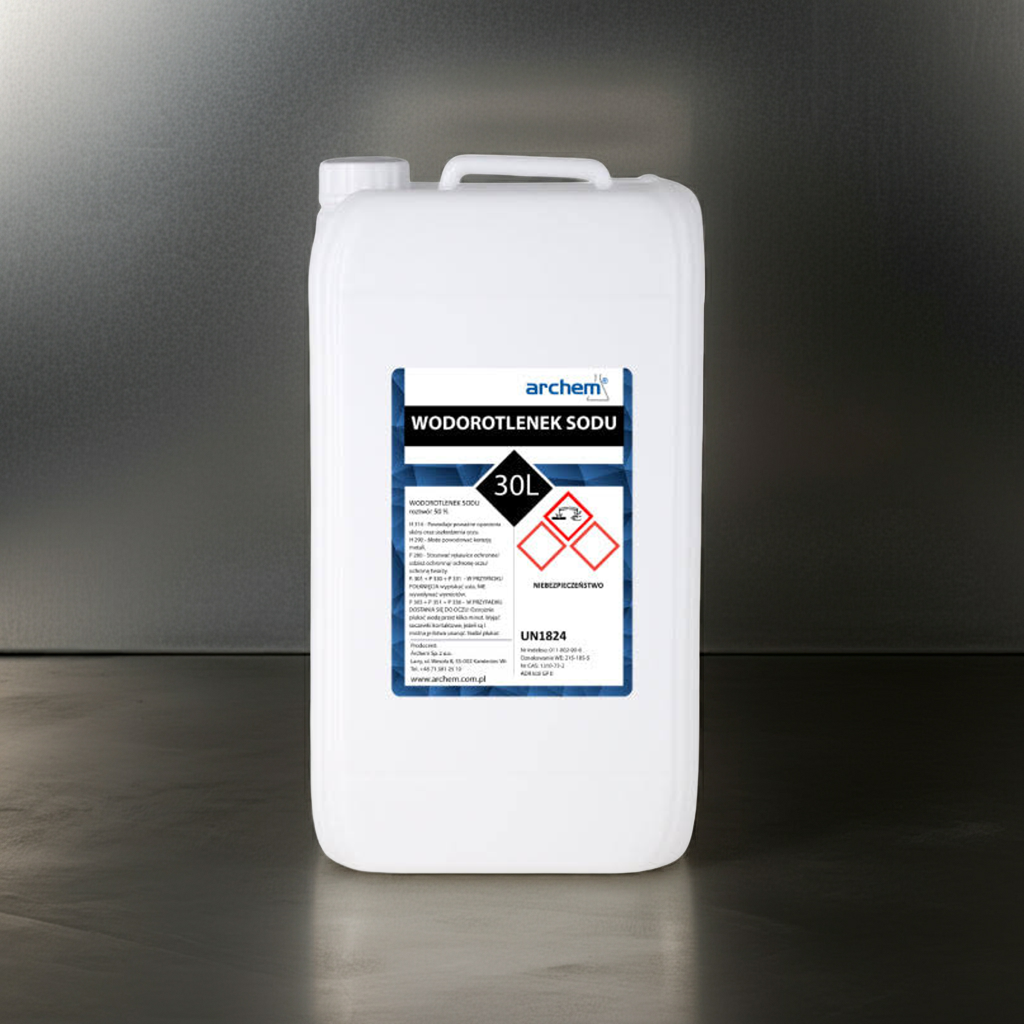 Wodorotlenek sodu 50%, ług sodowy 30 l (45,75kg)