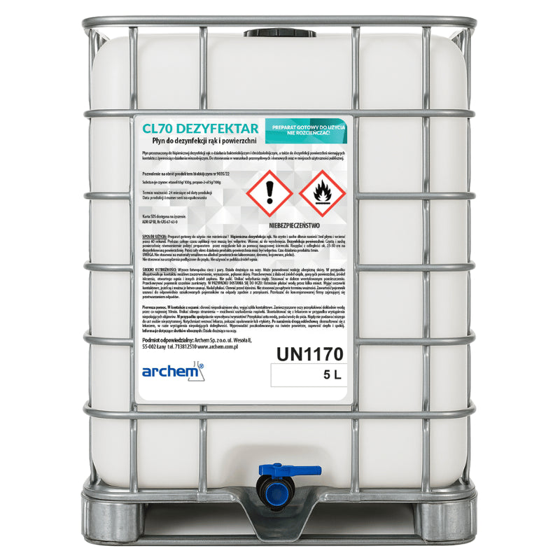 CL70 DEZYFEKTAR płyn do dezynfekcji, 1000 l (900 kg)