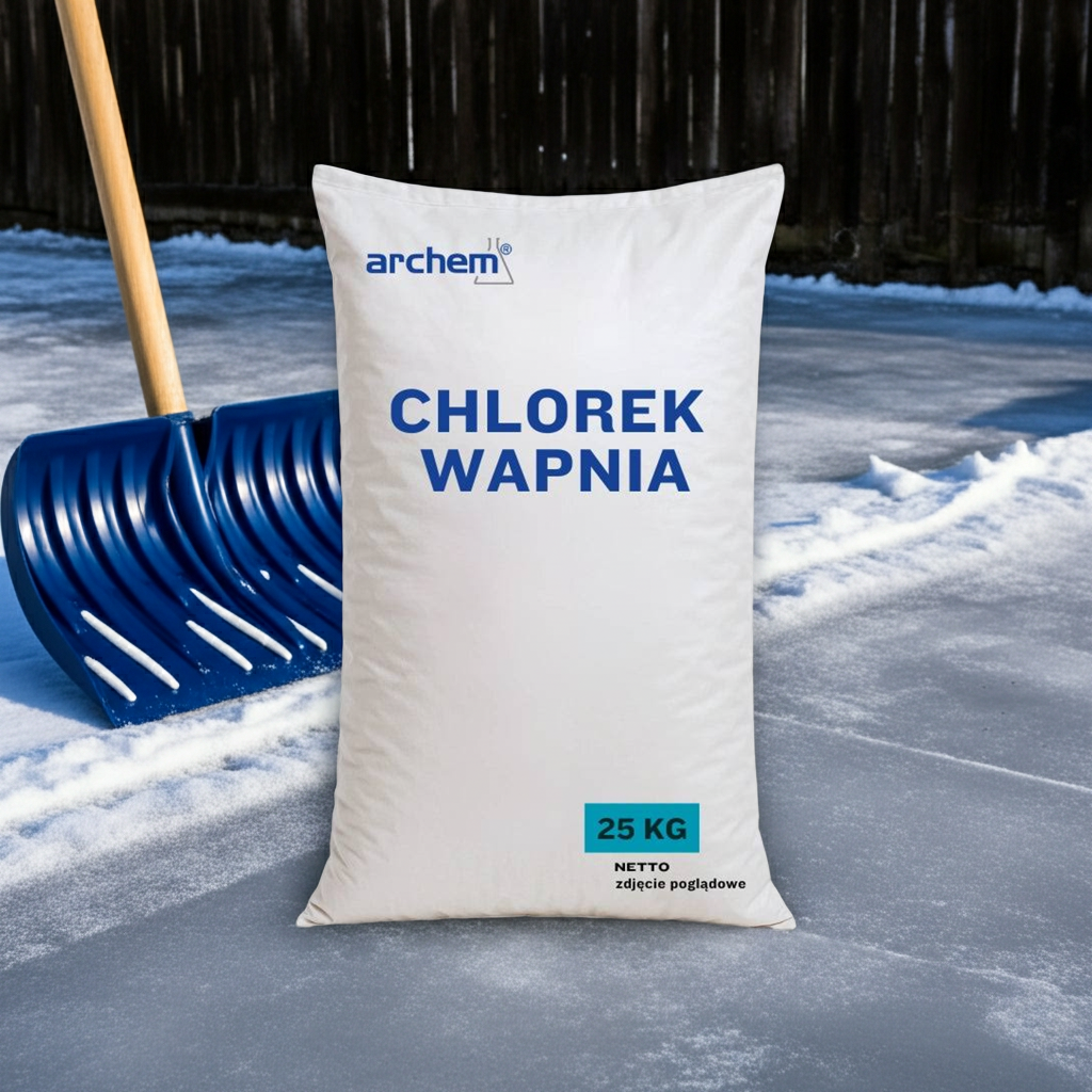 Chlorek Wapnia Techniczny Płatki, 25 kg