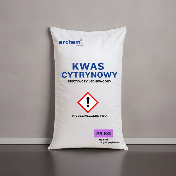 Kwas cytrynowy spożywczy jednowodny, 25 kg