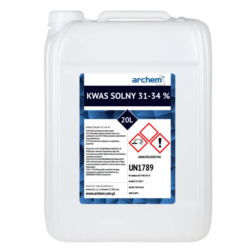 Kwas Solny Techniczny 31–33%, 20 l