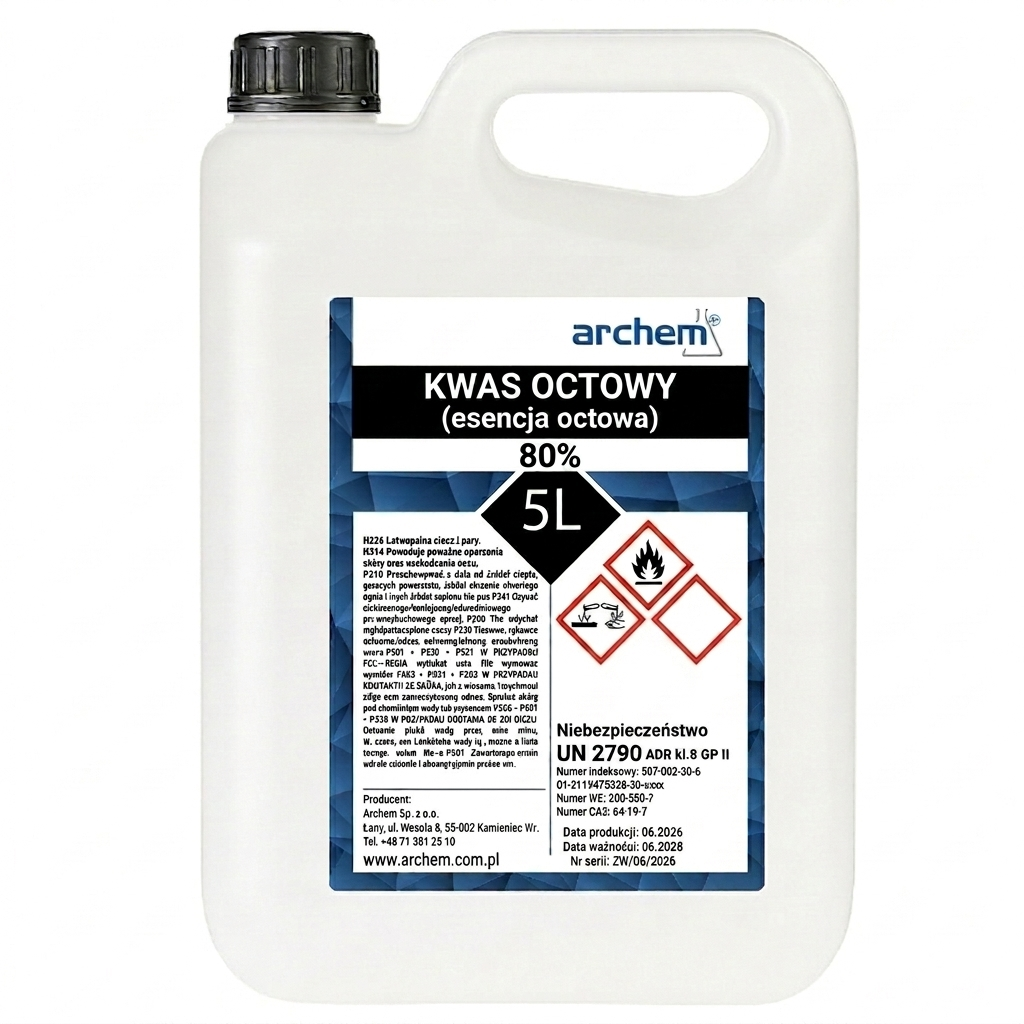 Kwas Octowy 80%, 5 l (5,35kg)
