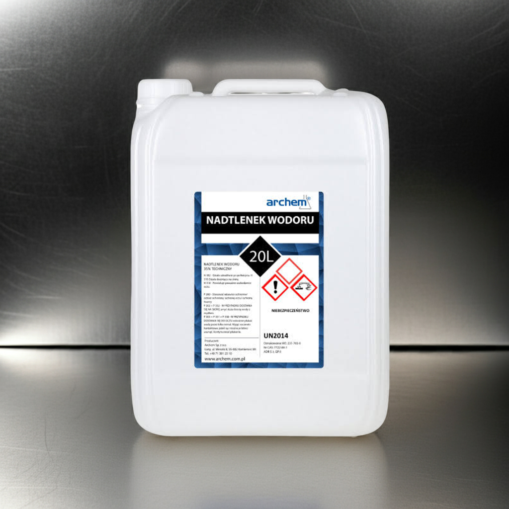 Nadtlenek Wodoru 35% Techniczny, woda utleniona, perhydrol 20 l (25kg)
