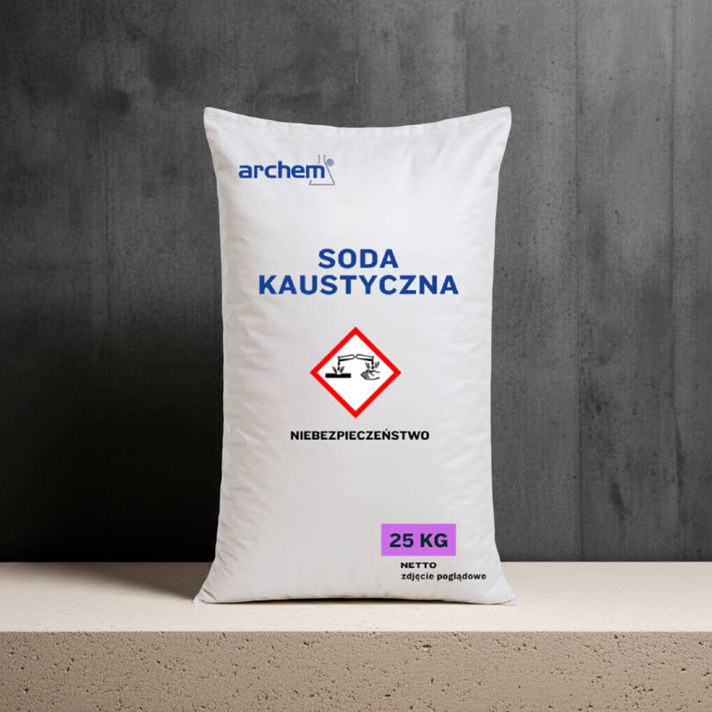 Soda Kaustyczna w Płatkach, 25 kg